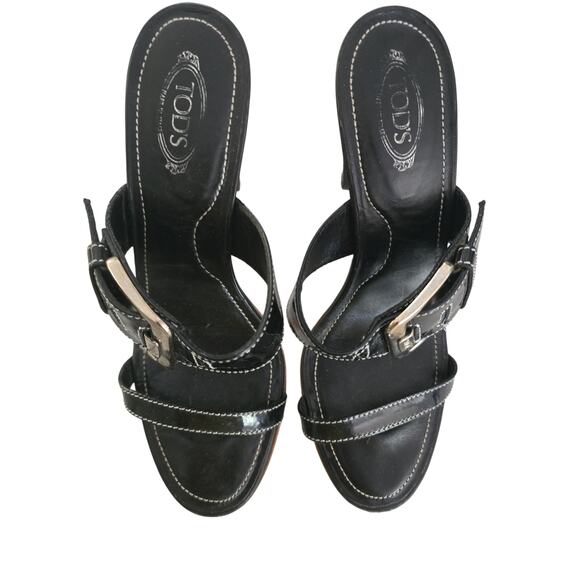 Tod's Black Slip On Heels - Picture 5 of 8
